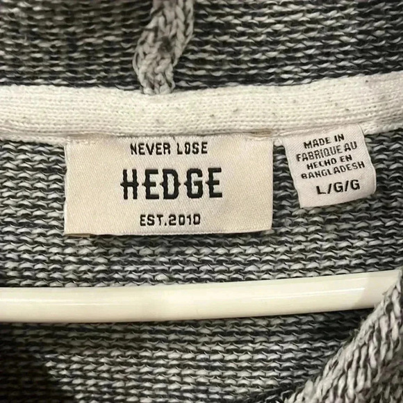 [L]Never Lose Hedge Two Tone Gray Knit Pull Over  Hoodie Sweater - Picture 3 of 7